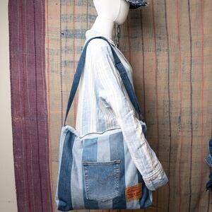 Upcycled levis denim shoulder bag / crossbody bag